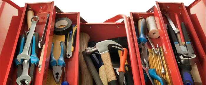 caja de herramientas roja