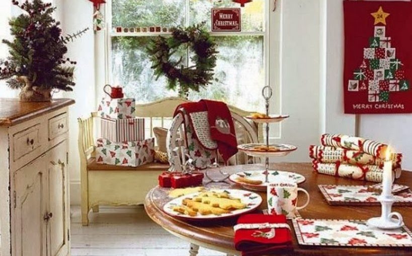 decorar cocina navidad
