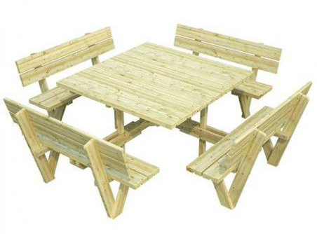 ¿Qué mesa de madera con bancos incorporados comprar" Los 3 mejores modelos